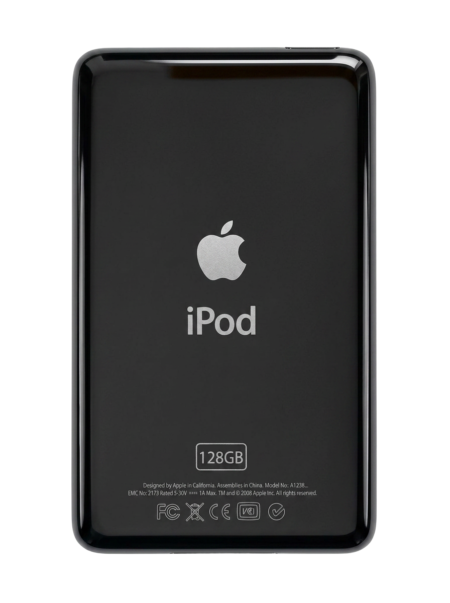 iPod Classic 5 orange 128 Go face arrière