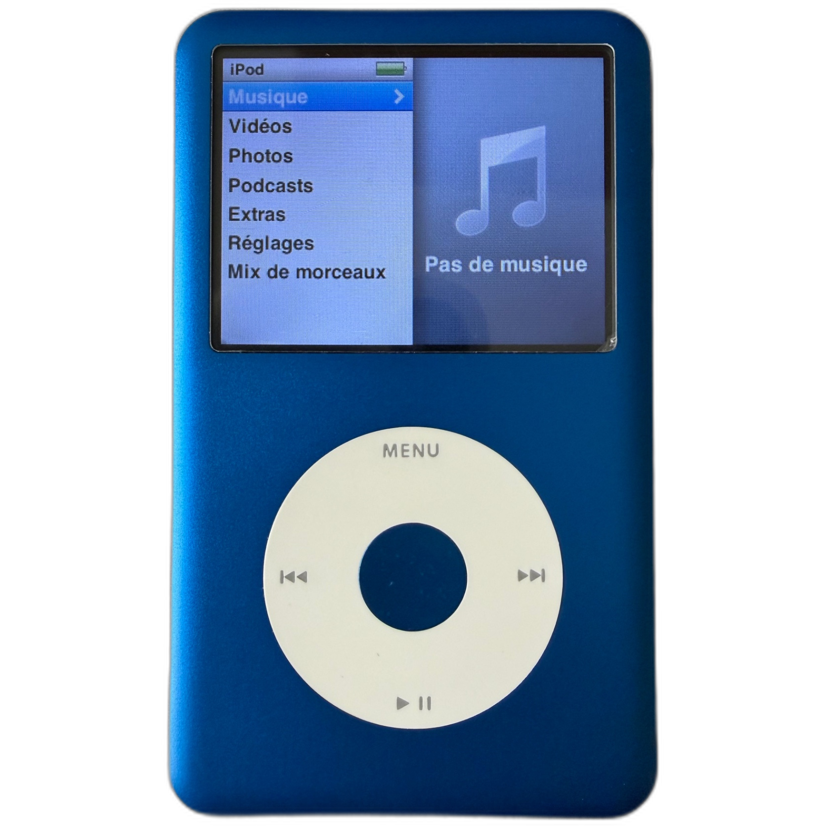 iPod Classic 6 bleu 256 Go face avant